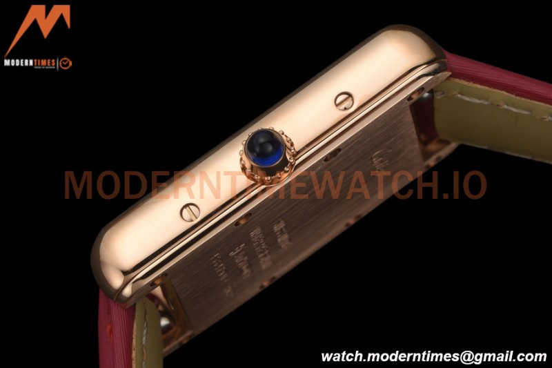 Cartier - Tank Louis Ladies 22mm RG/LE Silver AF Swiss Qtz