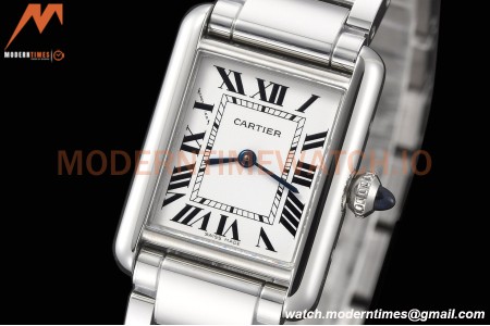 Cartier - Tank Must De Cartier 22mm SS/SS White AF Swiss Quartz
