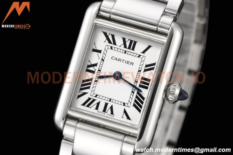 Cartier - Tank Must De Cartier 22mm SS/SS White AF Swiss Quartz