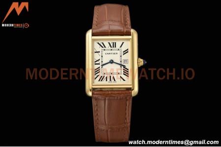 Cartier - Tank Louis Large 25.5mm YG/LE Silver AF Swiss Qtz