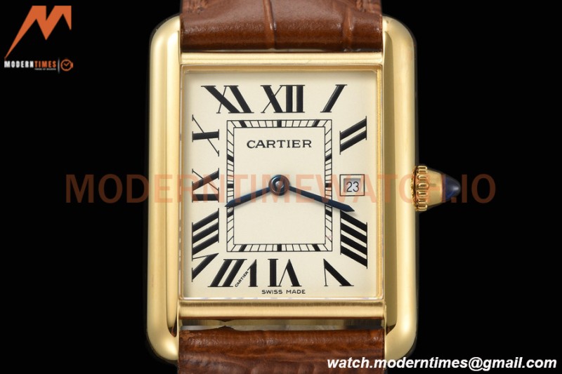Cartier - Tank Louis Large 25.5mm YG/LE Silver AF Swiss Qtz