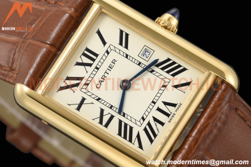 Cartier - Tank Louis Large 25.5mm YG/LE Silver AF Swiss Qtz