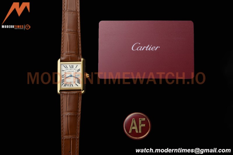 Cartier - Tank Louis Large 25.5mm YG/LE Silver AF Swiss Qtz