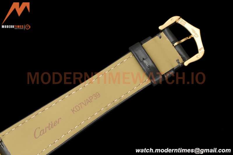 Cartier - Tank Louis Cartier 25.5mm Black YG/LE White AF Swiss Qtz