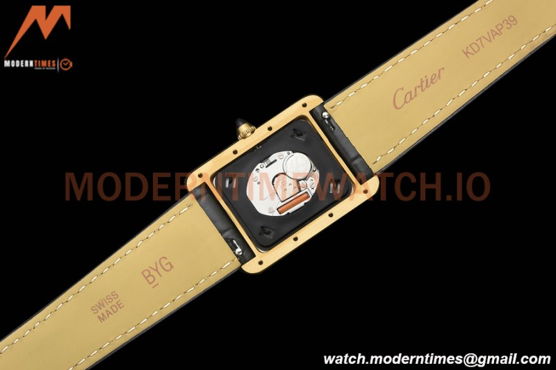 Cartier - Tank Louis Cartier 25.5mm Black YG/LE White AF Swiss Qtz