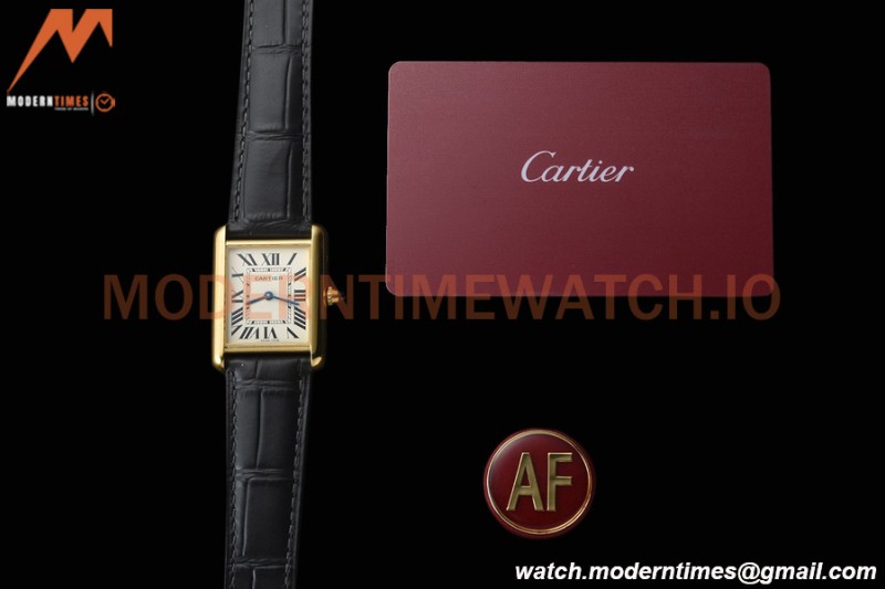 Cartier - Tank Louis Cartier 25.5mm Black YG/LE White AF Swiss Qtz