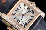 Cartier - Tank Francaise 27mm Medium Size RG/LE Blue/Silv Dia/Rmn 8848F Swiss Qtz