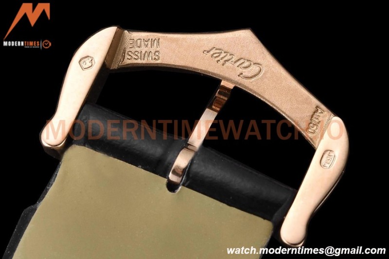 Cartier - Tank Francaise 27mm Medium Size RG/LE Blk/Silv Dia/Rmn 8848F Swiss Qtz