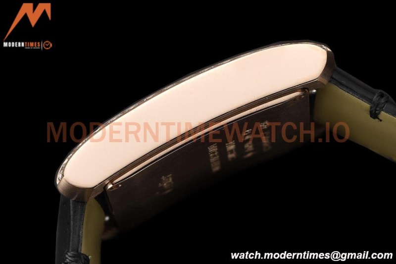 Cartier - Tank Francaise 27mm Medium Size RG/LE Blk/Silv Dia/Rmn 8848F Swiss Qtz