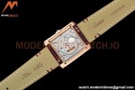 Cartier - Tank Francaise 27mm Medium Size RG/LE Brn/Silv Dia/Rmn 8848F Swiss Qtz