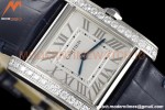 Cartier - Tank Francaise 27mm Medium Size SS/LE Blu/Silv Dia/Rmn 8848F Swiss Qtz