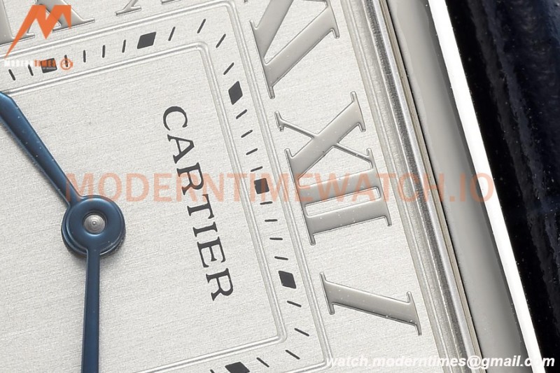 Cartier - Tank Francaise 27mm Medium Size SS/LE Blu/Silv Dia/Rmn 8848F Swiss Qtz