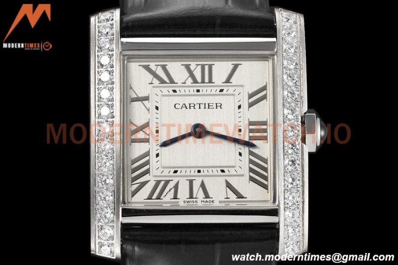 Cartier - Tank Francaise 27mm Medium Size SS/LE Blk/Silv Dia/Rmn 8848F Swiss Qtz