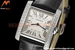 Cartier - Tank Francaise 27mm Medium Size SS/LE Blk/Silv Dia/Rmn 8848F Swiss Qtz