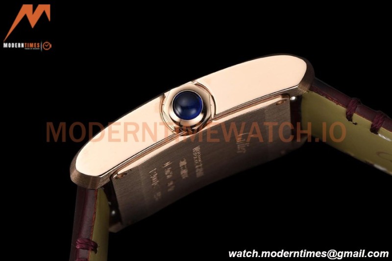 Cartier - Tank Francaise 27mm Medium Size RG/LE Brn/Silv/Rmn 8848F Swiss Qtz