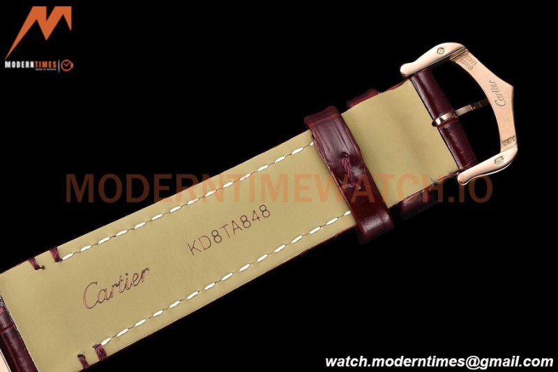 Cartier - Tank Francaise 27mm Medium Size RG/LE Brn/Silv/Rmn 8848F Swiss Qtz