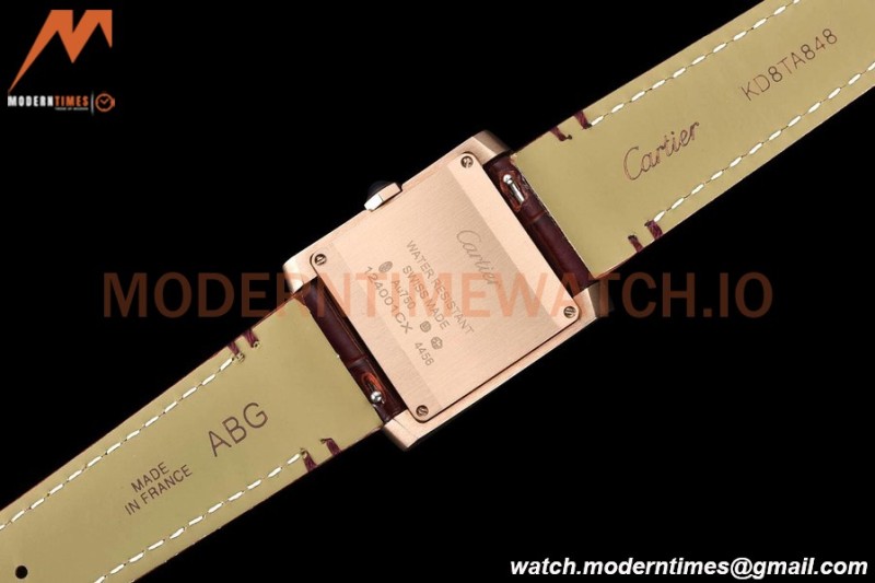 Cartier - Tank Francaise 27mm Medium Size RG/LE Brn/Silv/Rmn 8848F Swiss Qtz