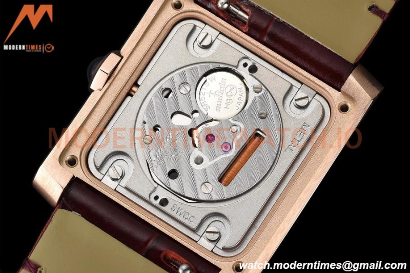 Cartier - Tank Francaise 27mm Medium Size RG/LE Brn/Silv/Rmn 8848F Swiss Qtz