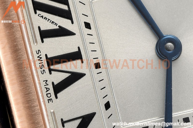 Cartier - Tank Francaise 27mm Medium Size RG/LE Blu/Silv/Rmn 8848F Swiss Qtz