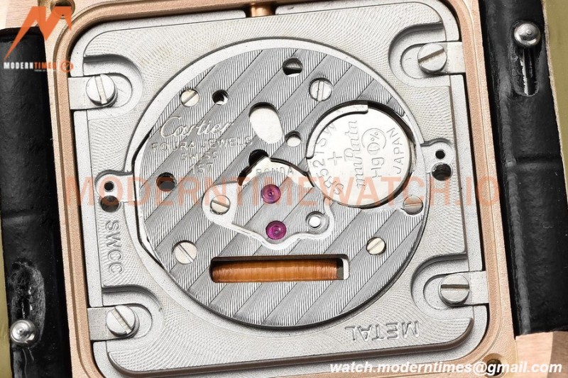 Cartier - Tank Francaise 27mm Medium Size RG/LE Blk/Silv/Rmn 8848F Swiss Qtz