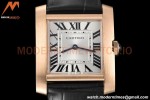 Cartier - Tank Francaise 27mm Medium Size RG/LE Blk/Silv/Rmn 8848F Swiss Qtz