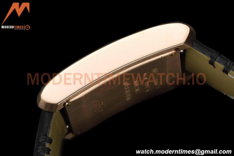 Cartier - Tank Francaise 27mm Medium Size RG/LE Blk/Silv/Rmn 8848F Swiss Qtz
