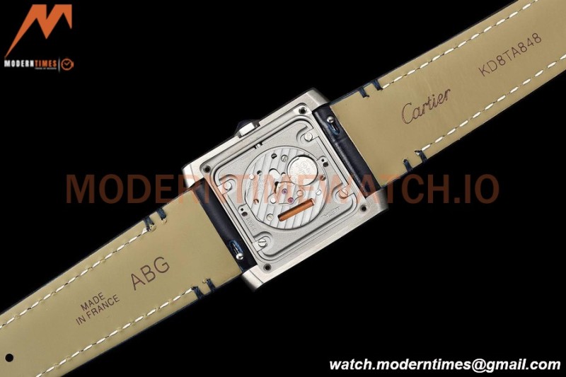 Cartier - Tank Francaise 27mm Medium Size SS/LE Blue/Silv/Rmn 8848F Swiss Qtz