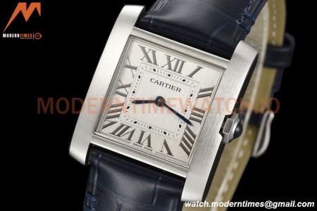 Cartier - Tank Francaise 27mm Medium Size SS/LE Blue/Silv/Rmn 8848F Swiss Qtz