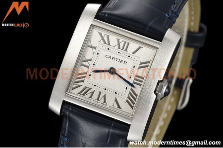 Cartier - Tank Francaise 27mm Medium Size SS/LE Blue/Silv/Rmn 8848F Swiss Qtz