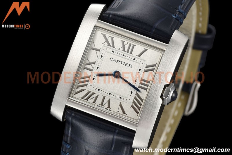 Cartier - Tank Francaise 27mm Medium Size SS/LE Blue/Silv/Rmn 8848F Swiss Qtz