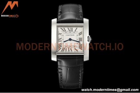 Cartier - Tank Francaise 27mm Medium Size SS/LE Blk/Silv/Rmn 8848F Swiss Qtz