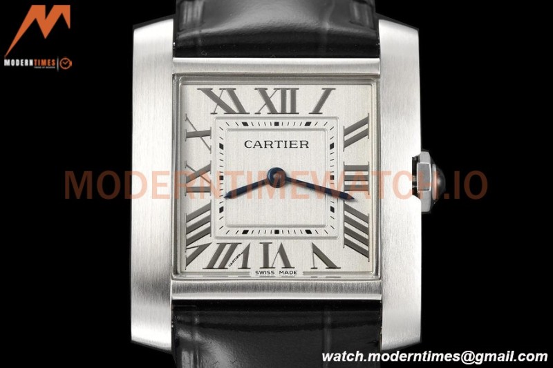 Cartier - Tank Francaise 27mm Medium Size SS/LE Blk/Silv/Rmn 8848F Swiss Qtz