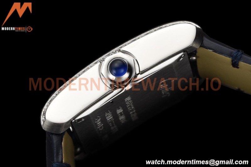 Cartier - Tank Francaise 21mm Small Size SS/LE Blue/Dia/Silv 8848F Swiss Qtz