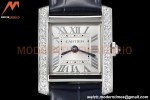 Cartier - Tank Francaise 21mm Small Size SS/LE Blue/Dia/Silv 8848F Swiss Qtz