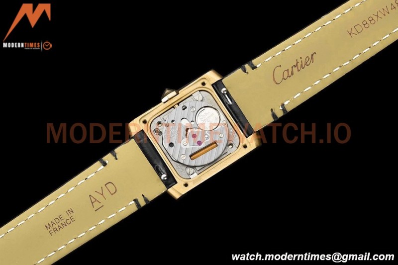 Cartier - Tank Francaise 21mm Small Size YG/LE Blk/Dia/Silv 8848F Swiss Qtz