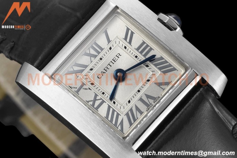 Cartier - Tank Francaise 21mm Small Size SS/LE Blk/Silv 8848F Swiss Qtz