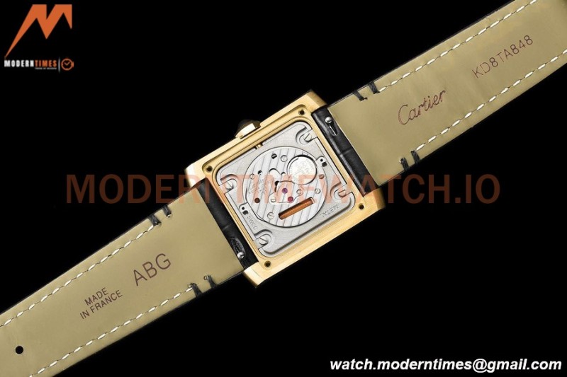 Cartier - Tank Francaise 27mm Medium Size YG/LE Blk/Silv 8848F Swiss Qtz