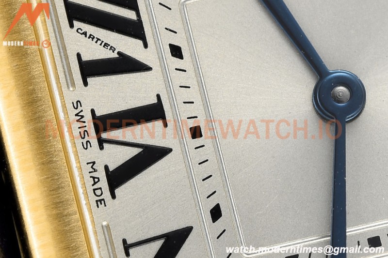 Cartier - Tank Francaise 27mm Medium Size YG/LE Blk/Silv 8848F Swiss Qtz