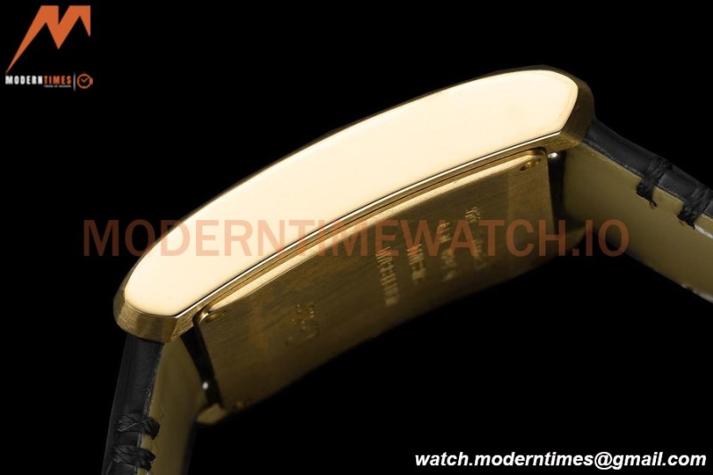Cartier - Tank Francaise 27mm Medium Size YG/LE Blk/Silv 8848F Swiss Qtz