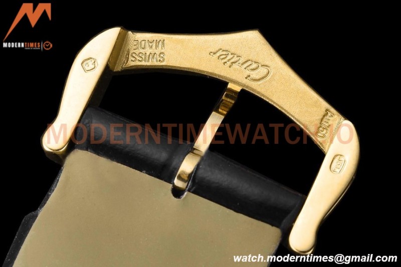 Cartier - Tank Francaise 27mm Medium Size YG/LE Blk/Silv 8848F Swiss Qtz