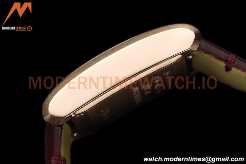 Cartier - Tank Francaise 21mm Small Size RG/LE Brn/Silv 8848F Swiss Qtz