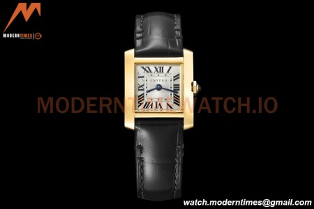 Cartier - Tank Francaise 21mm Small Size YG/LE Blk/Silv 8848F Swiss Qtz