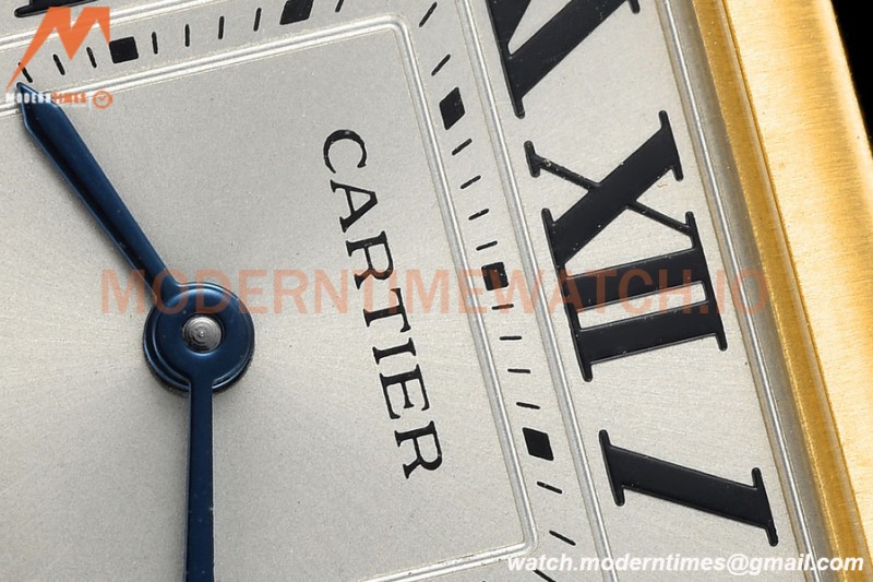 Cartier - Tank Francaise 27mm Medium Size YG/LE Blk/Dia/Silv 8848F Swiss Qtz