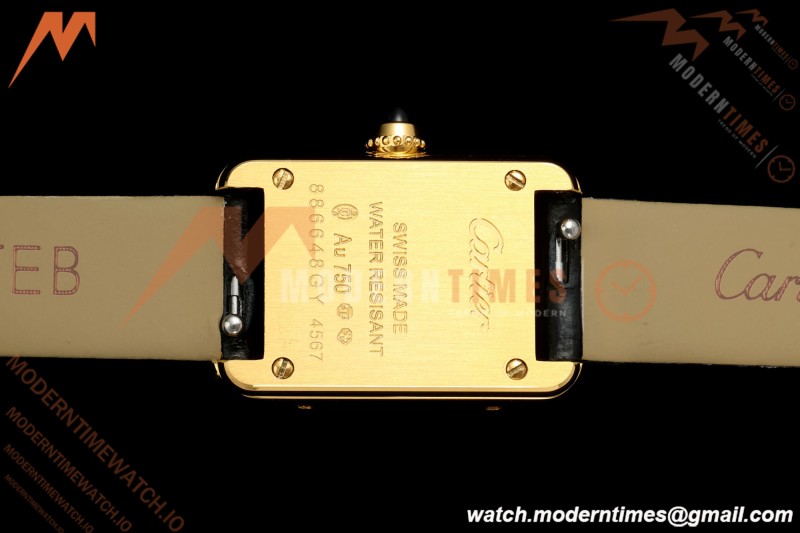 Cartier - Tank Louis 16mm Mini Model YG/Blk LE White Dial K11F Quartz
