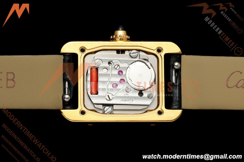 Cartier - Tank Louis 16mm Mini Model YG/Blk LE White Dial K11F Quartz