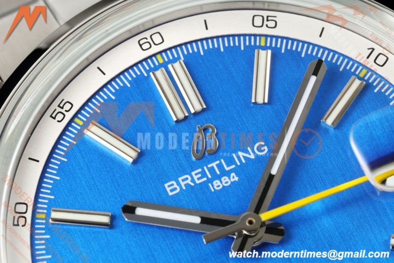 Breitling - Top Time B31 38mm SS/SS Blue Dial Yellow Hand BLF AB31