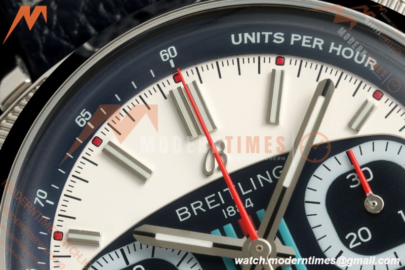 Breitling - Top Time B01 Martini Racing Chronograph 38mm SS/LE Blu/Wht Dial 2F A7750 | 브라이틀링 - 탑 타임 B01 마티니 레이싱 크로노그래프 38mm SS/LE 블루/화이트 다이얼 2F A7750