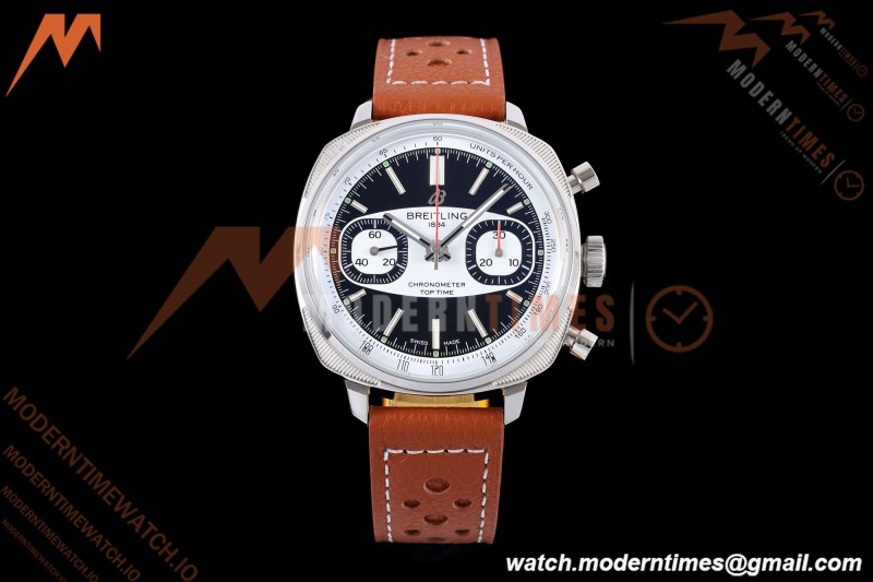 Breitling - Top Time B01 Racing Chronograph 38mm SS/LE Black Dial BLF A7750 | 브라이틀링 - 탑 타임 B01 레이싱 크로노그래프 38mm 스테인리스/가죽 블랙 다이얼 BLF A7750