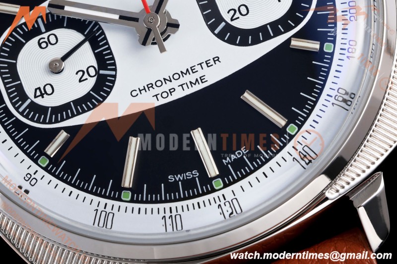 Breitling - Top Time B01 Racing Chronograph 38mm SS/LE Black Dial BLF A7750 | 브라이틀링 - 탑 타임 B01 레이싱 크로노그래프 38mm 스테인리스/가죽 블랙 다이얼 BLF A7750