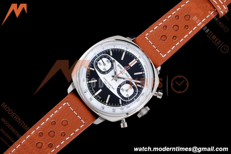 Breitling - Top Time B01 Racing Chronograph 38mm SS/LE Black Dial BLF A7750 | 브라이틀링 - 탑 타임 B01 레이싱 크로노그래프 38mm 스테인리스/가죽 블랙 다이얼 BLF A7750